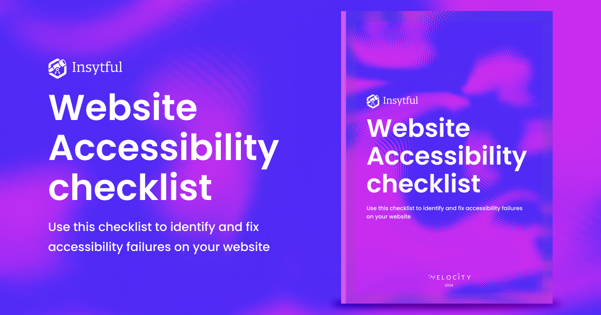 Website accessibility checklist from Insytful